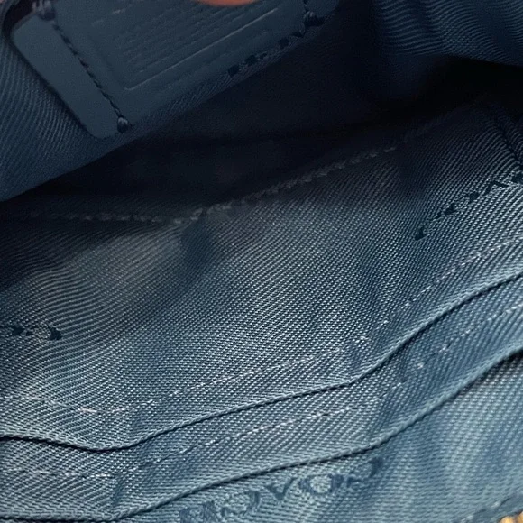 Coach Corner Zip Wristlet in a blue color - Picture 6 of 7